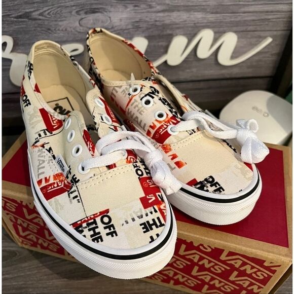 Vans Off The Wall Packing Tape Sneakers Sz 5.5 - Picture 2 of 5